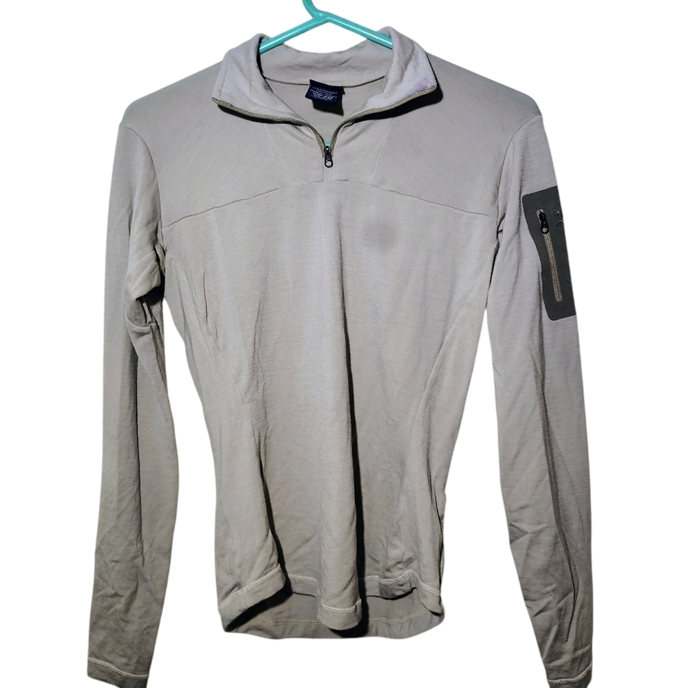 Arc'teryx Quarter Zip Pullover with Zippered Bicep Pocket Women's 8/10 *like 6!